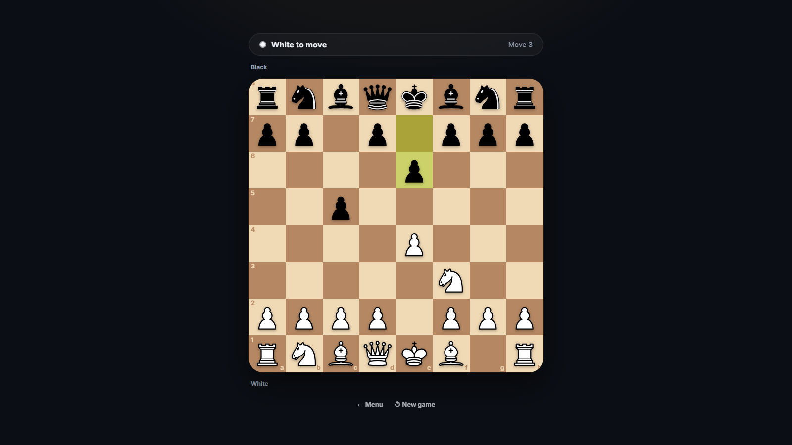 Trash Talk Chess mid-game — the Stockfish-powered engine taunting the player