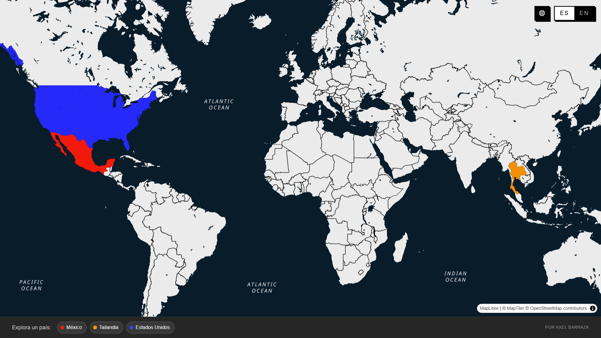 CombatAtlas — interactive world map of fighting styles, project by Axel Barraza