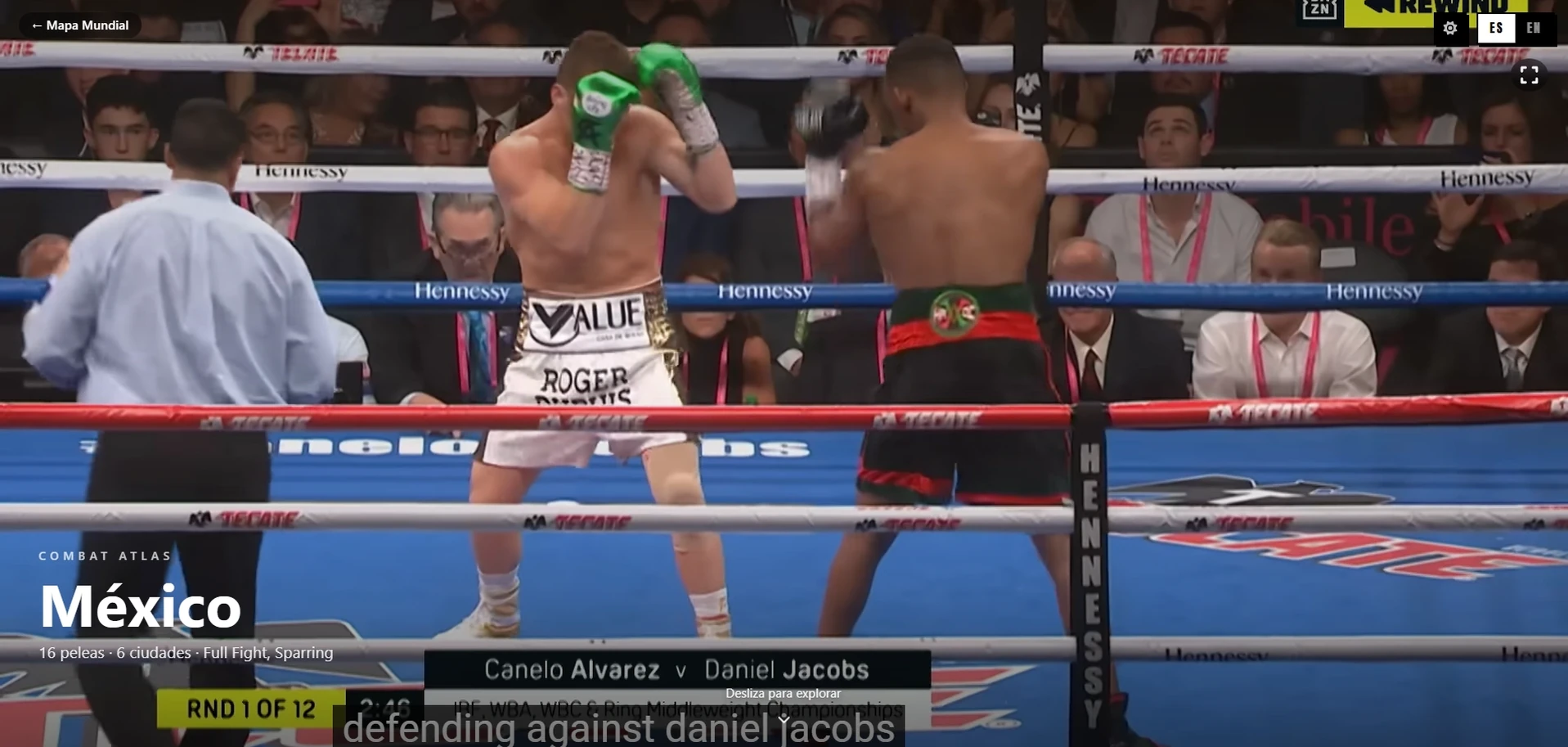 CombatAtlas country page — curated fight footage from México